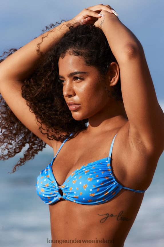 Lounge Swimwear Women Floral Bikini Top F2H42Z974 Blue