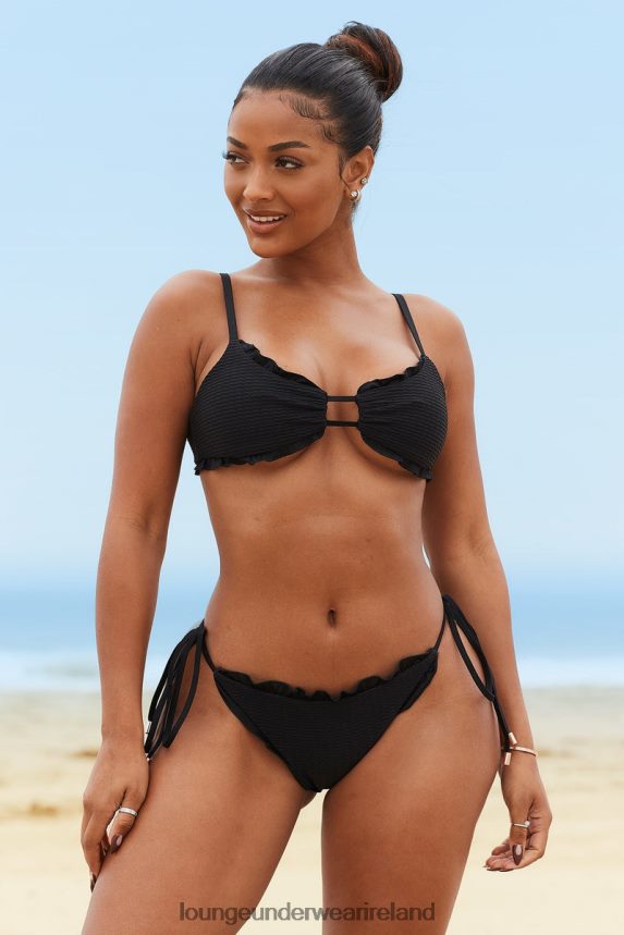 Lounge Swimwear Women Hawaii Textured Bikini Briefs F2H42Z999 Black