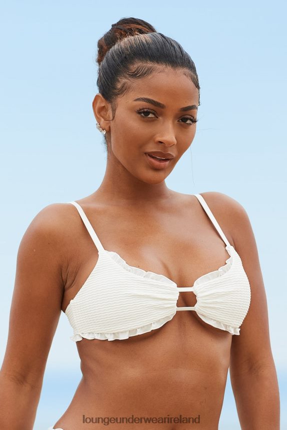 Lounge Swimwear Women Hawaii Textured Bikini Top F2H42Z992 Cream