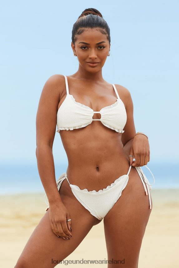 Lounge Swimwear Women Hawaii Textured Bikini Top F2H42Z992 Cream