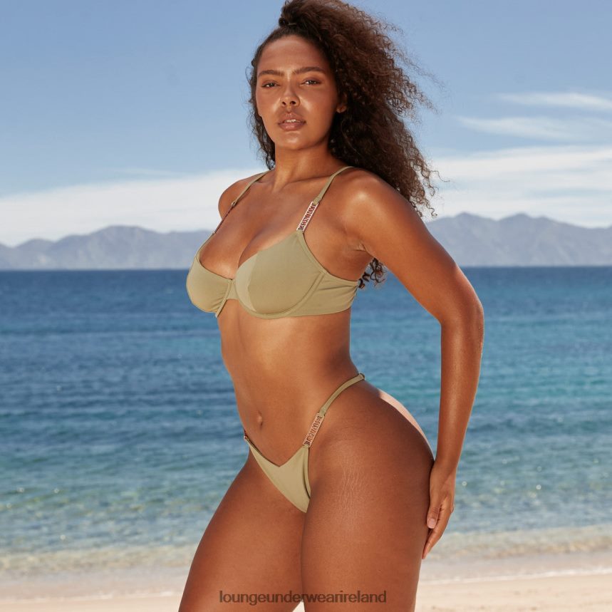 Lounge Swimwear Women Signature Bikini Thong F2H42Z1013 Olive