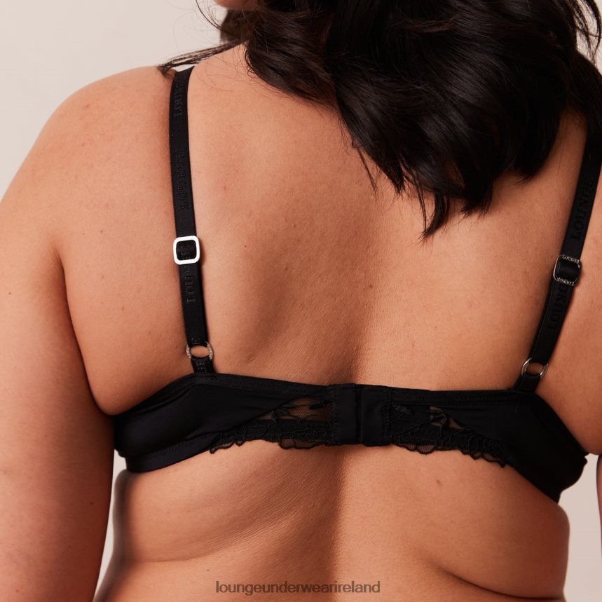 Lounge Underwear Women Anti-Gravity Push-Up Bra & Thong/Briefs Set F2H42Z70 Black