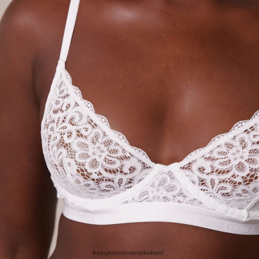 Lounge Underwear Women Balcony Bra & Thong Set F2H42Z57 White