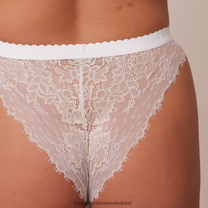 Lounge Underwear Women Desire Balcony Bra & Thong/Briefs Set F2H42Z29 White