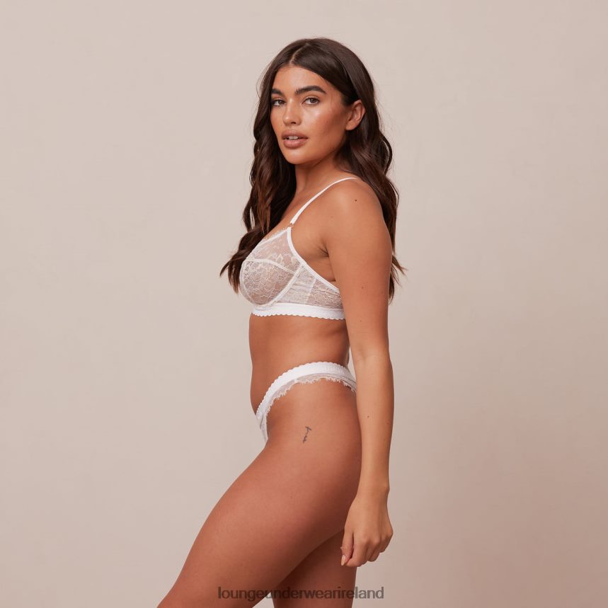 Lounge Underwear Women Desire Balcony Bra & Thong/Briefs Set F2H42Z29 White