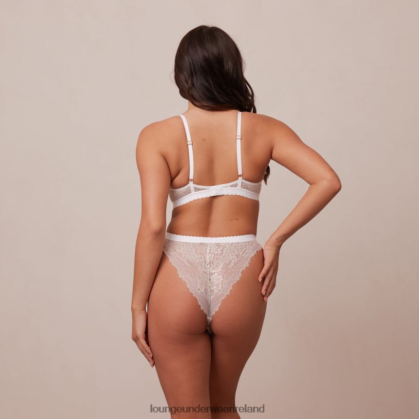 Lounge Underwear Women Desire Balcony Bra & Thong/Briefs Set F2H42Z29 White