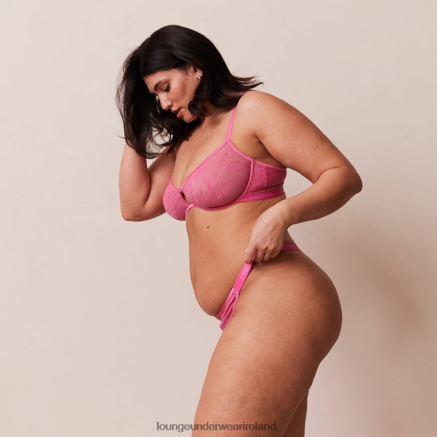 Lounge Underwear Women Grace Bra & Thong Set F2H42Z58 Hot Pink