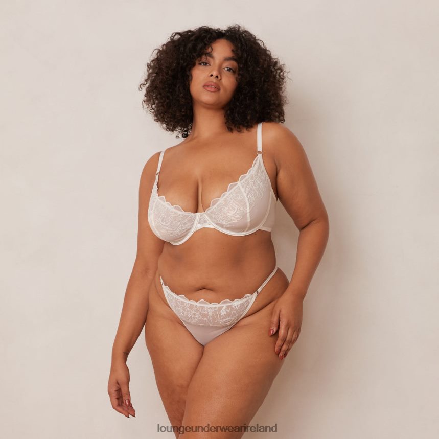 Lounge Underwear Women Illustration Balcony Bra & Thong/Briefs Set F2H42Z20 Pearl