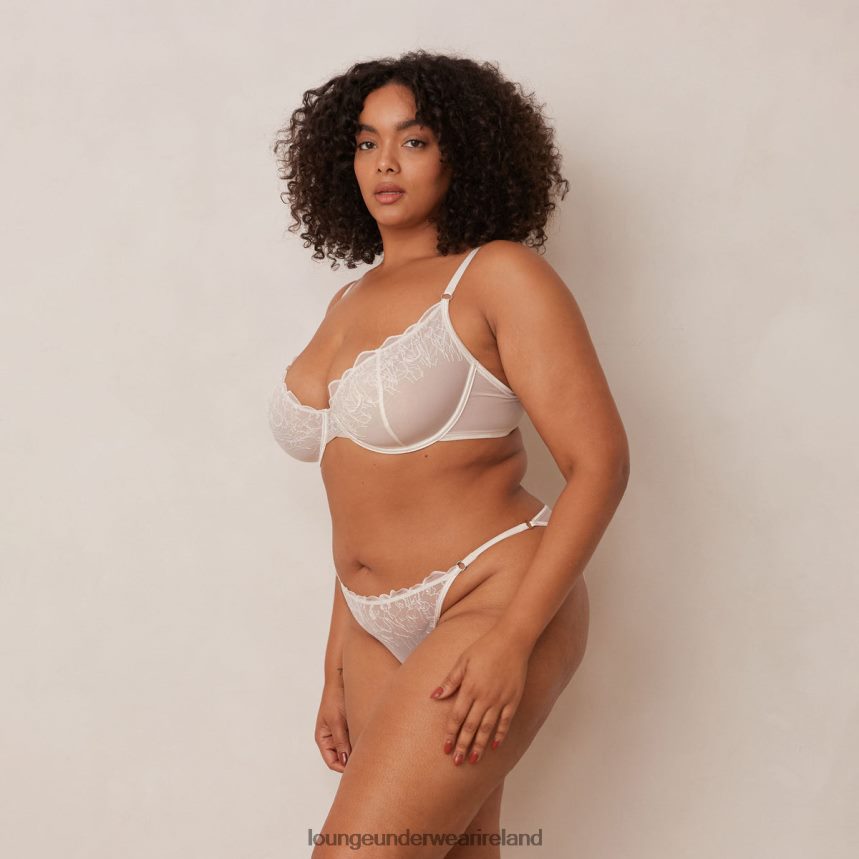 Lounge Underwear Women Illustration Balcony Bra & Thong/Briefs Set F2H42Z20 Pearl