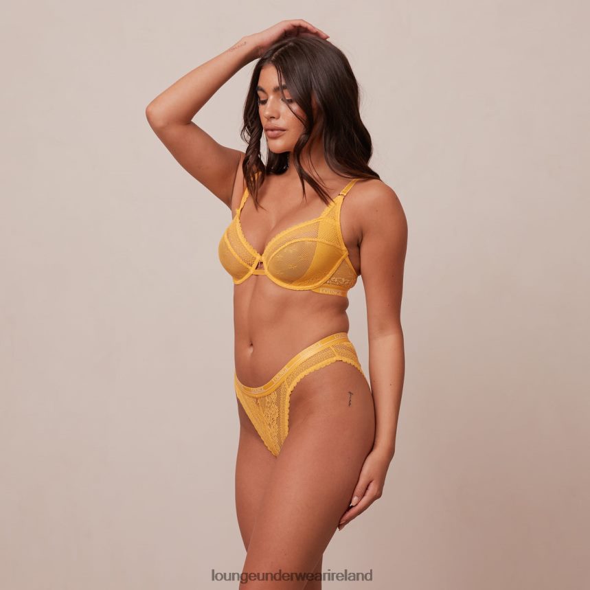 Lounge Underwear Women Liberty Balcony Bra & Thong/Briefs Set F2H42Z46 Mustard