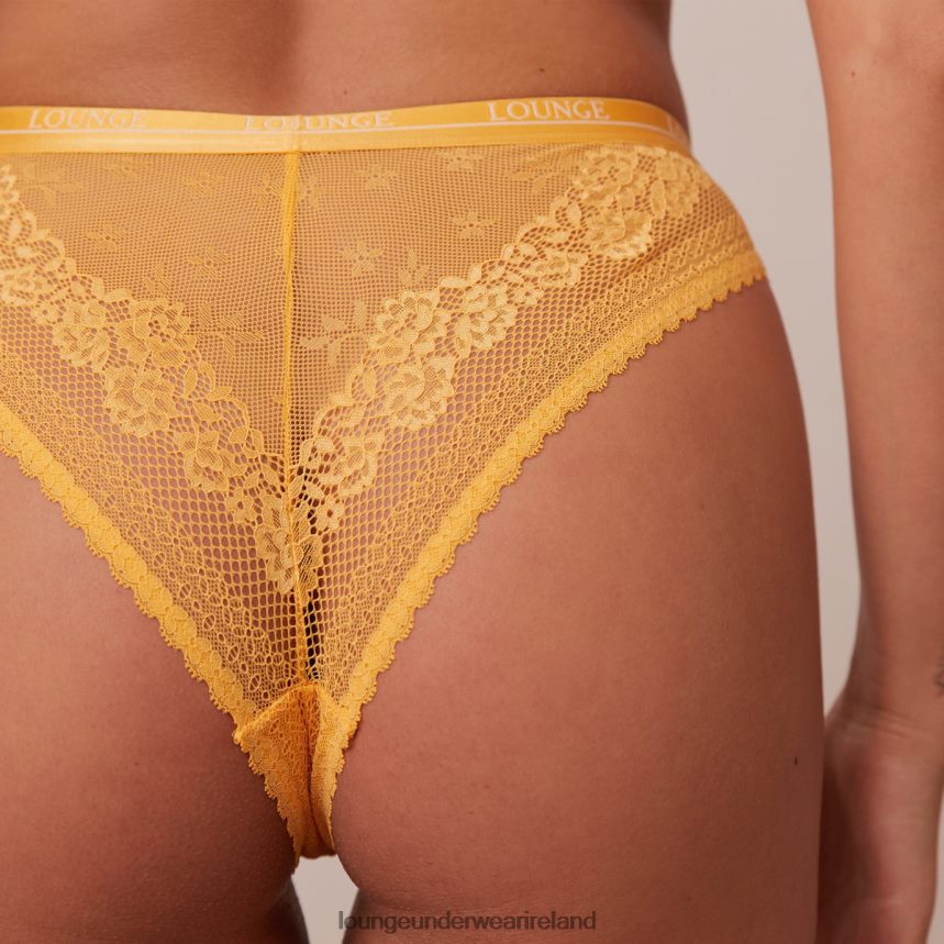Lounge Underwear Women Liberty Balcony Bra & Thong/Briefs Set F2H42Z46 Mustard