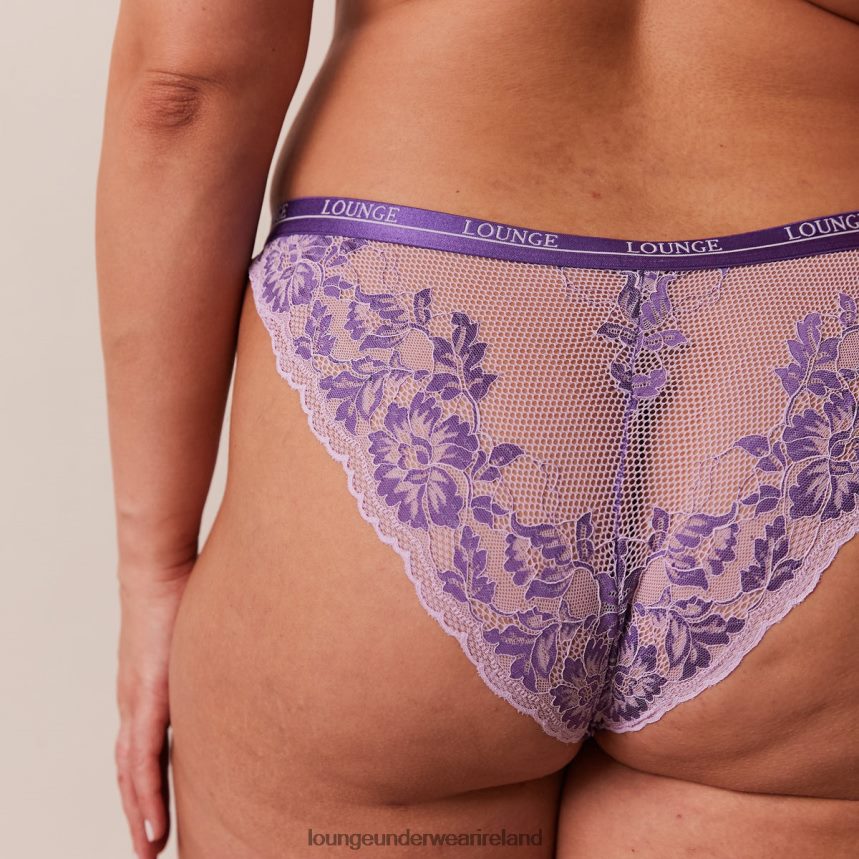 Lounge Underwear Women Luxe Balcony Bra & Thong/Briefs Set F2H42Z18 Purple