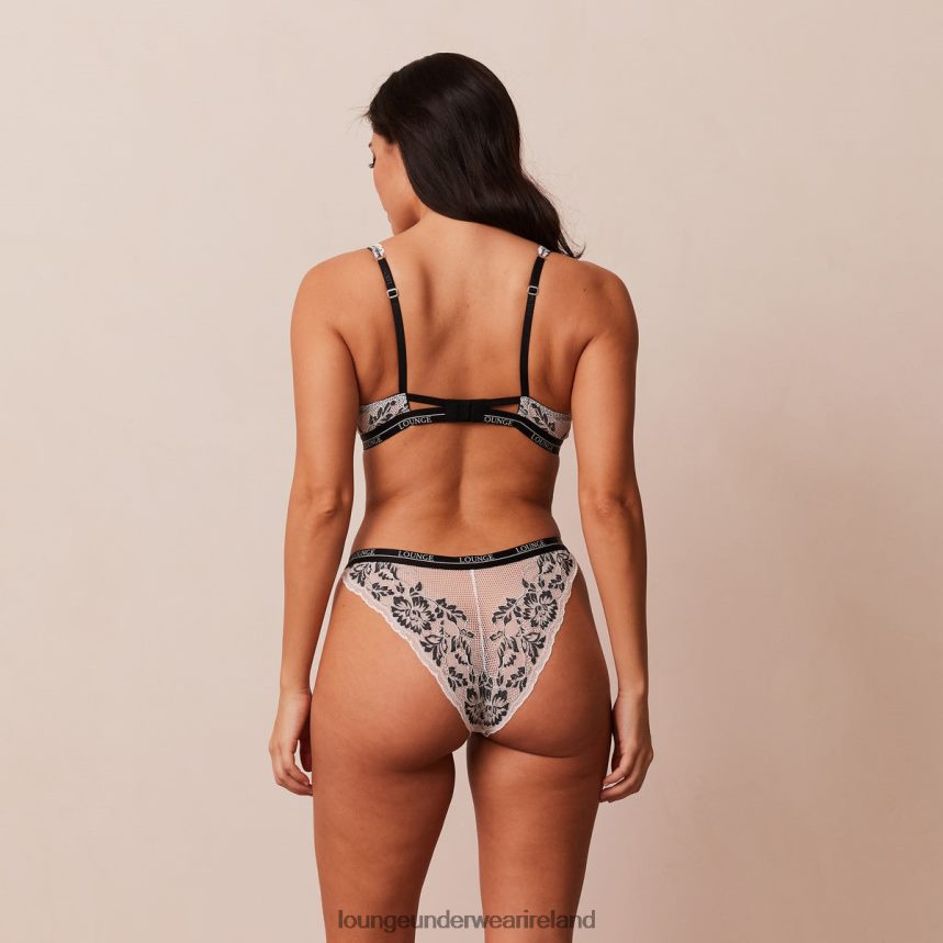 Lounge Underwear Women Luxe Balcony Bra & Thong/Briefs Set F2H42Z4 Black