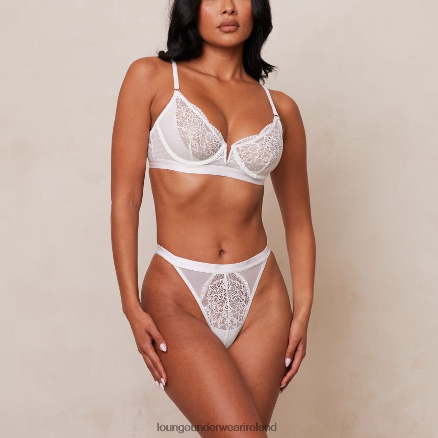 Lounge Underwear Women Royal Balcony Bra & Thong Set F2H42Z63 White