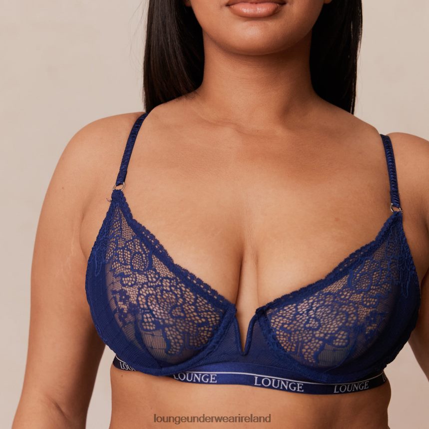 Lounge Underwear Women Royal Balcony Bra & Thong Set F2H42Z82 Navy