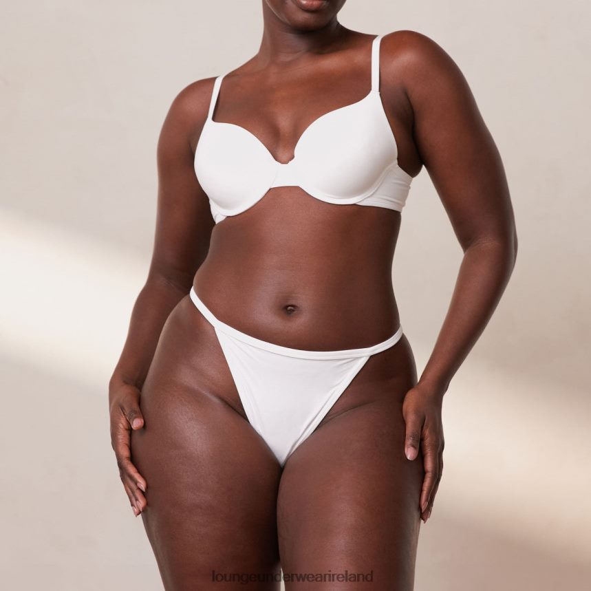 Lounge Underwear Women Sculpt Push-Up T-shirt Bra & G-string/Briefs Set F2H42Z111 White