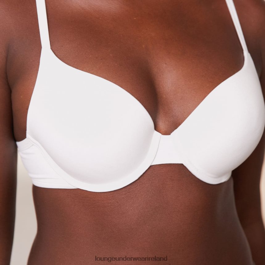 Lounge Underwear Women Sculpt Push-Up T-shirt Bra & G-string/Briefs Set F2H42Z111 White