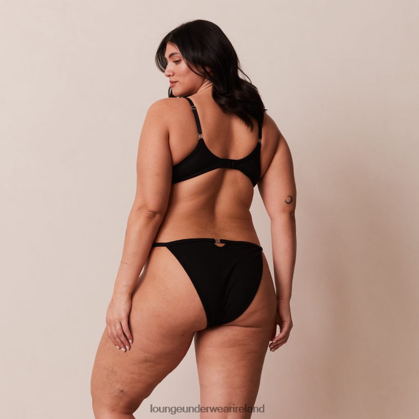 Lounge Underwear Women Sculpt Push-Up T-shirt Bra & G-string/Briefs Set F2H42Z115 Black