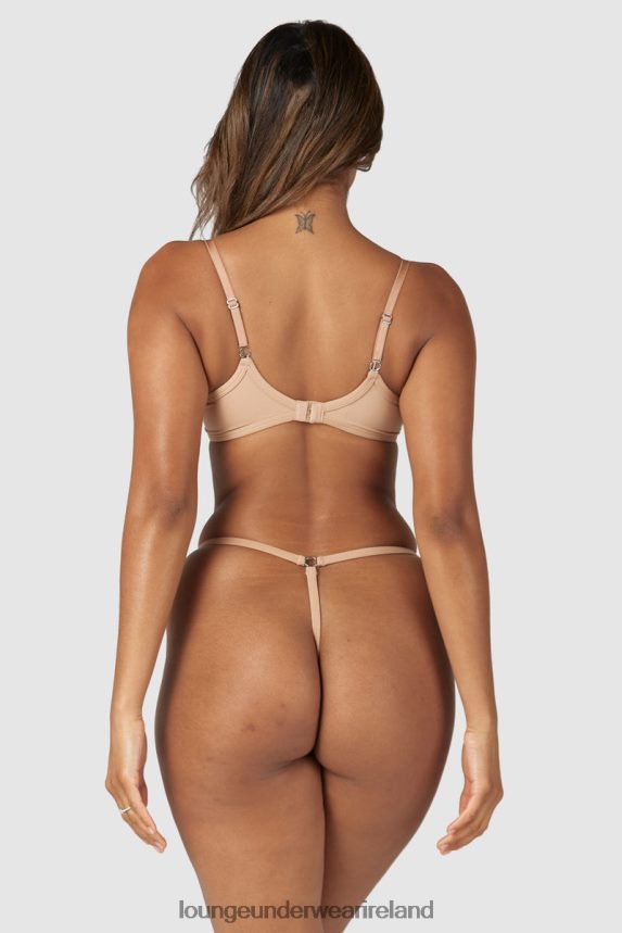 Lounge Underwear Women Sculpt Push-Up T-shirt Bra & Thong/Briefs Set F2H42Z79 Honey