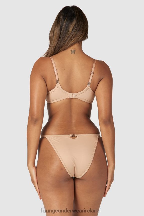 Lounge Underwear Women Sculpt Push-Up T-shirt Bra & Thong/Briefs Set F2H42Z79 Honey