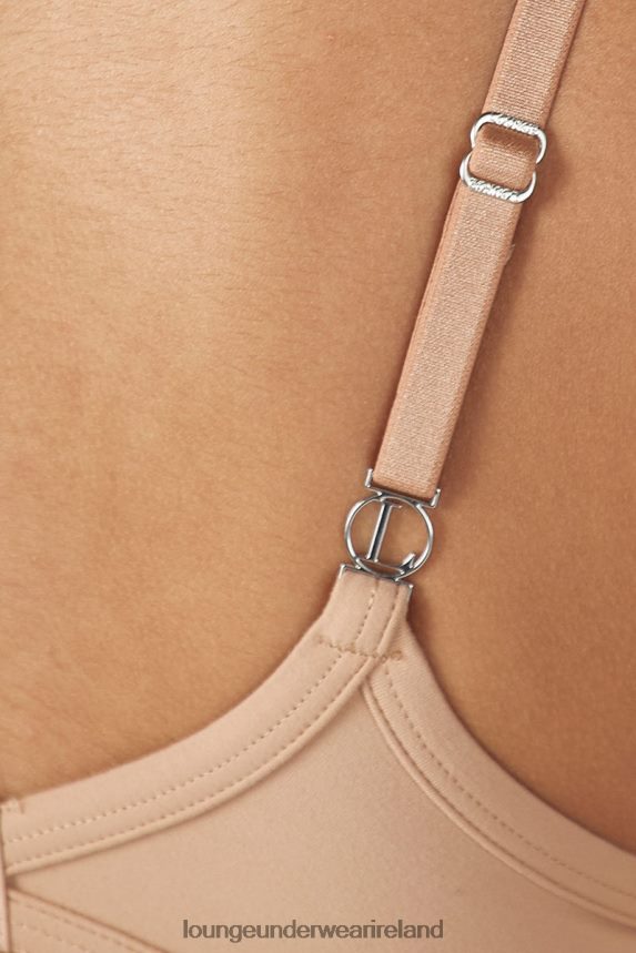 Lounge Underwear Women Sculpt Push-Up T-shirt Bra & Thong/Briefs Set F2H42Z79 Honey