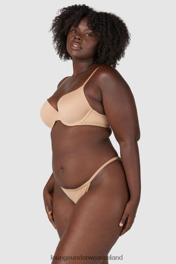 Lounge Underwear Women Sculpt Push-Up T-shirt Bra & Thong/Briefs Set F2H42Z79 Honey