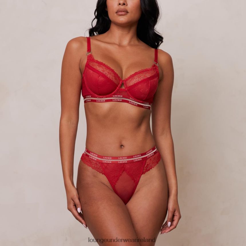 Lounge Underwear Women Vogue Balcony Bra & Thong/Briefs Set F2H42Z68 Maroon