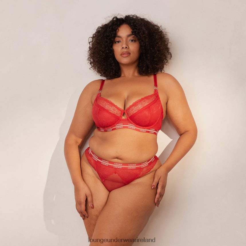 Lounge Underwear Women Vogue Balcony Bra & Thong/Briefs Set F2H42Z68 Maroon