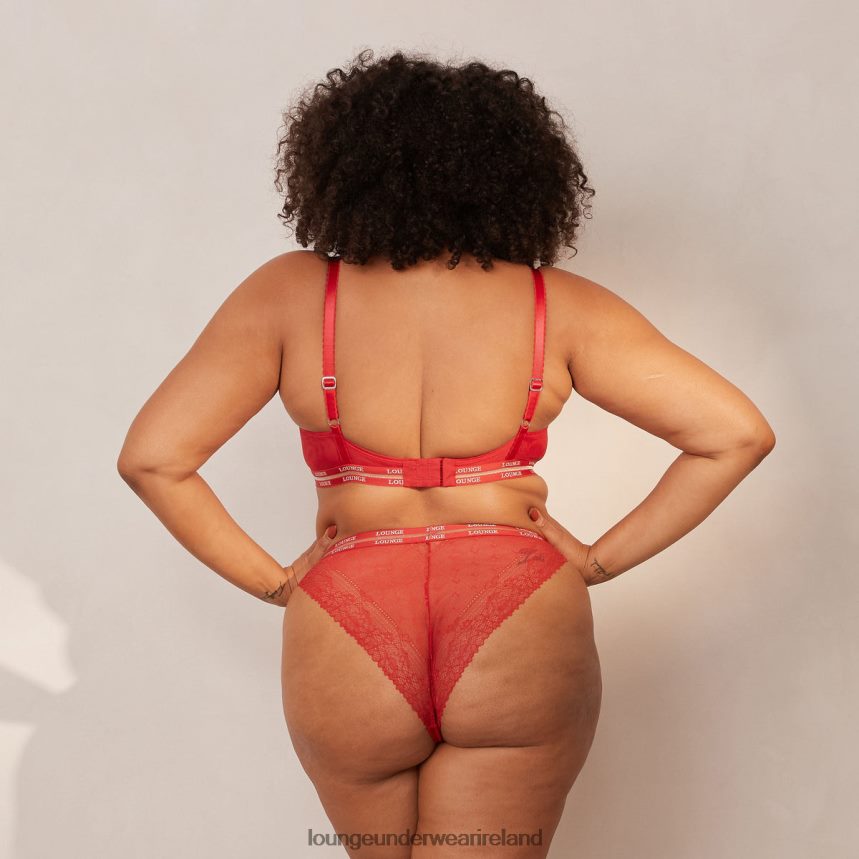 Lounge Underwear Women Vogue Balcony Bra & Thong/Briefs Set F2H42Z68 Maroon