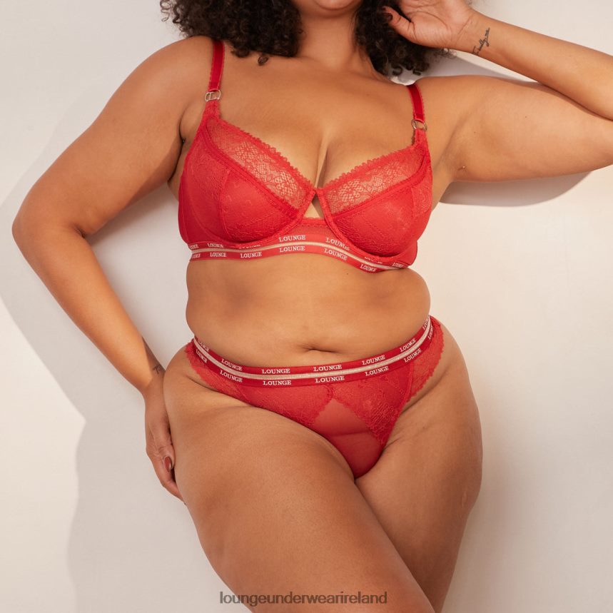 Lounge Underwear Women Vogue Balcony Bra & Thong/Briefs Set F2H42Z68 Maroon