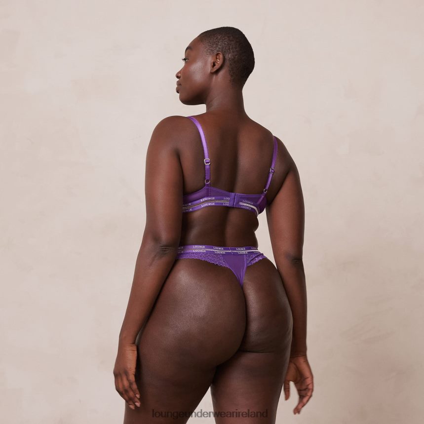 Lounge Underwear Women Vogue Balcony Bra & Thong/Briefs Set F2H42Z75 Purple