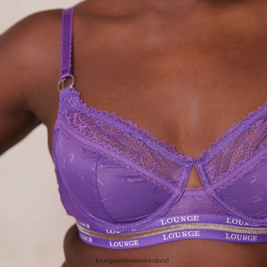 Lounge Underwear Women Vogue Balcony Bra & Thong/Briefs Set F2H42Z75 Purple