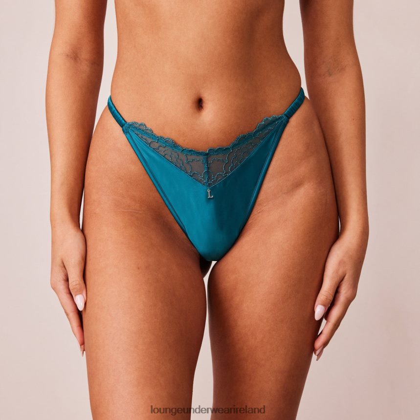 Lounge Underwear Women Quilted Lace G-string F2H42Z494 Turquoise