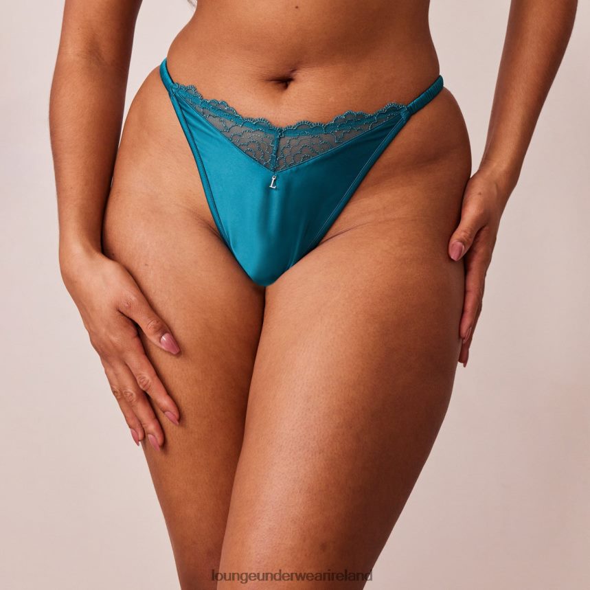 Lounge Underwear Women Quilted Lace G-string F2H42Z494 Turquoise