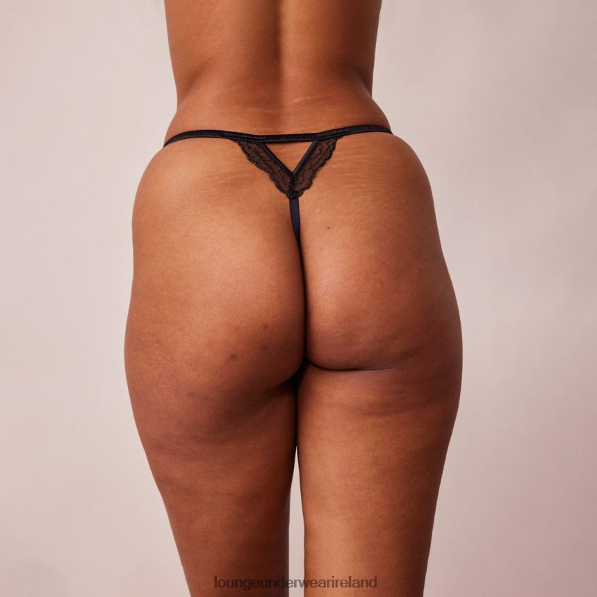 Lounge Underwear Women Quilted Lace G-string F2H42Z496 Black