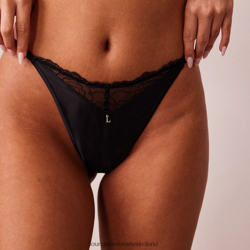 Lounge Underwear Women Quilted Lace G-string F2H42Z496 Black