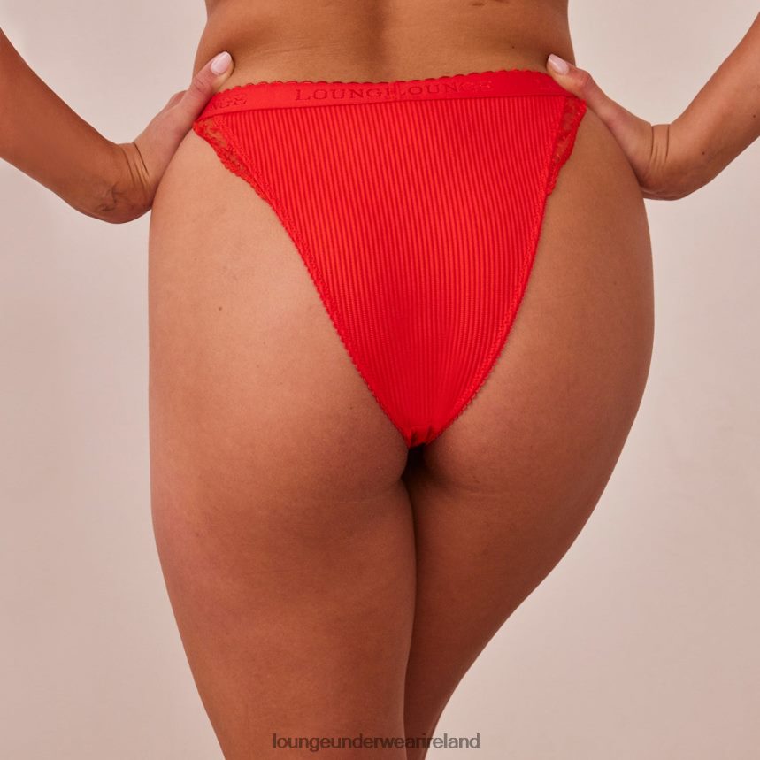 Lounge Underwear Women Ribbed Briefs F2H42Z585 Red