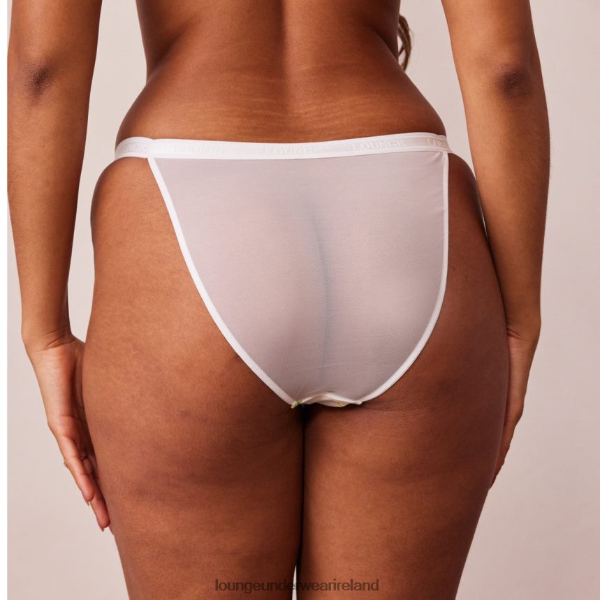 Lounge Underwear Women Ribbed Floral Triangle Briefs F2H42Z574 White