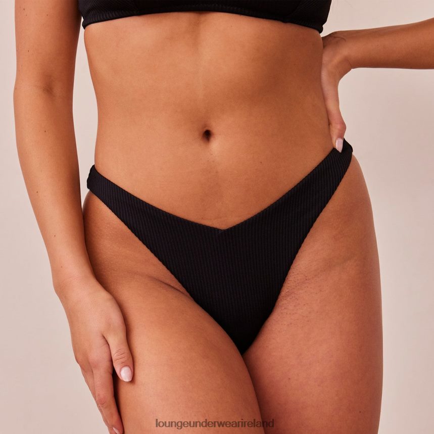 Lounge Underwear Women Ribbed Triangle Briefs F2H42Z511 Black