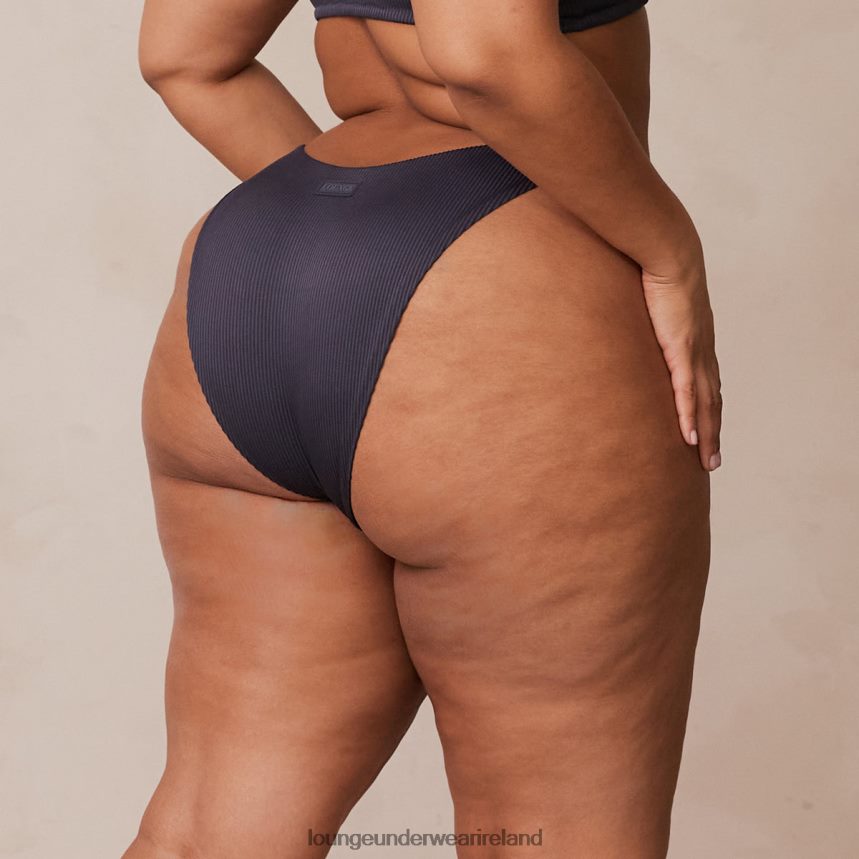 Lounge Underwear Women Ribbed Triangle Briefs F2H42Z514 Charcoal Blue