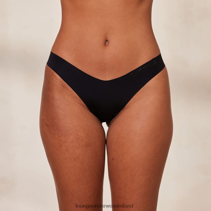 Lounge Underwear Women Seamless No Show Cheeky Briefs x2 F2H42Z754 Black