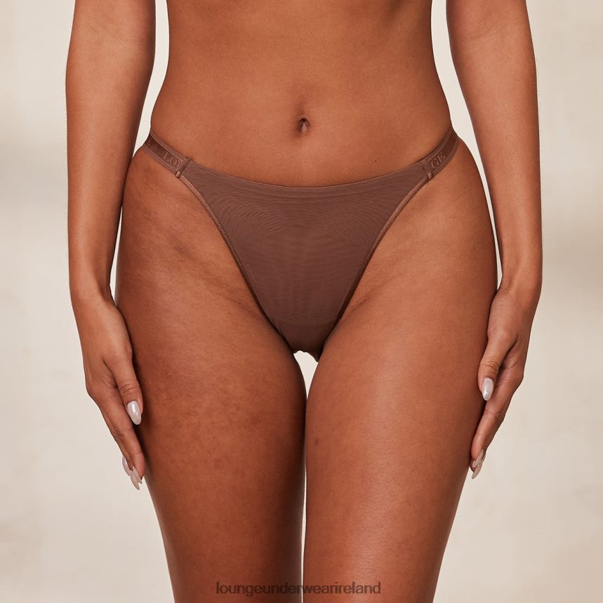 Lounge Underwear Women Smooth Mesh Briefs F2H42Z517 Chestnut
