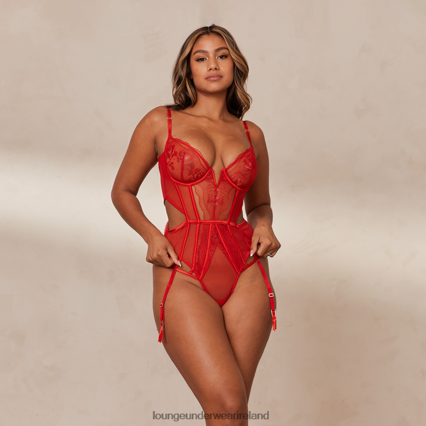 Lounge Underwear Women Mila Intimates Bodysuit F2H42Z339 Red