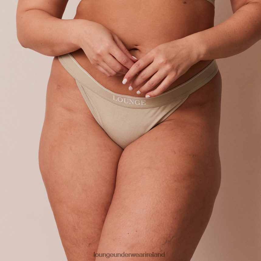 Lounge Underwear Women Bamboo Minimal Triangle Thong F2H42Z406 Olive