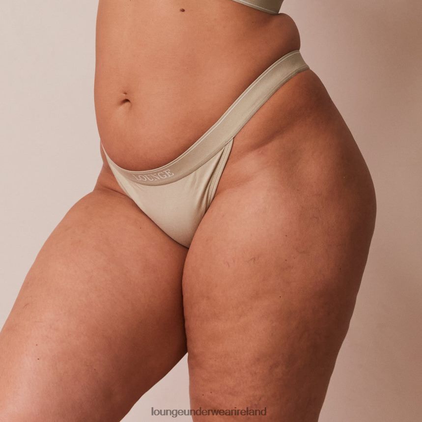 Lounge Underwear Women Bamboo Minimal Triangle Thong F2H42Z406 Olive