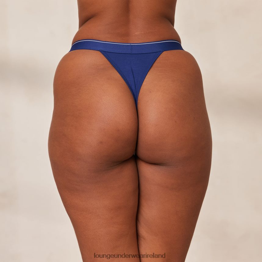 Lounge Underwear Women Bamboo Minimal Triangle Thong F2H42Z407 Navy