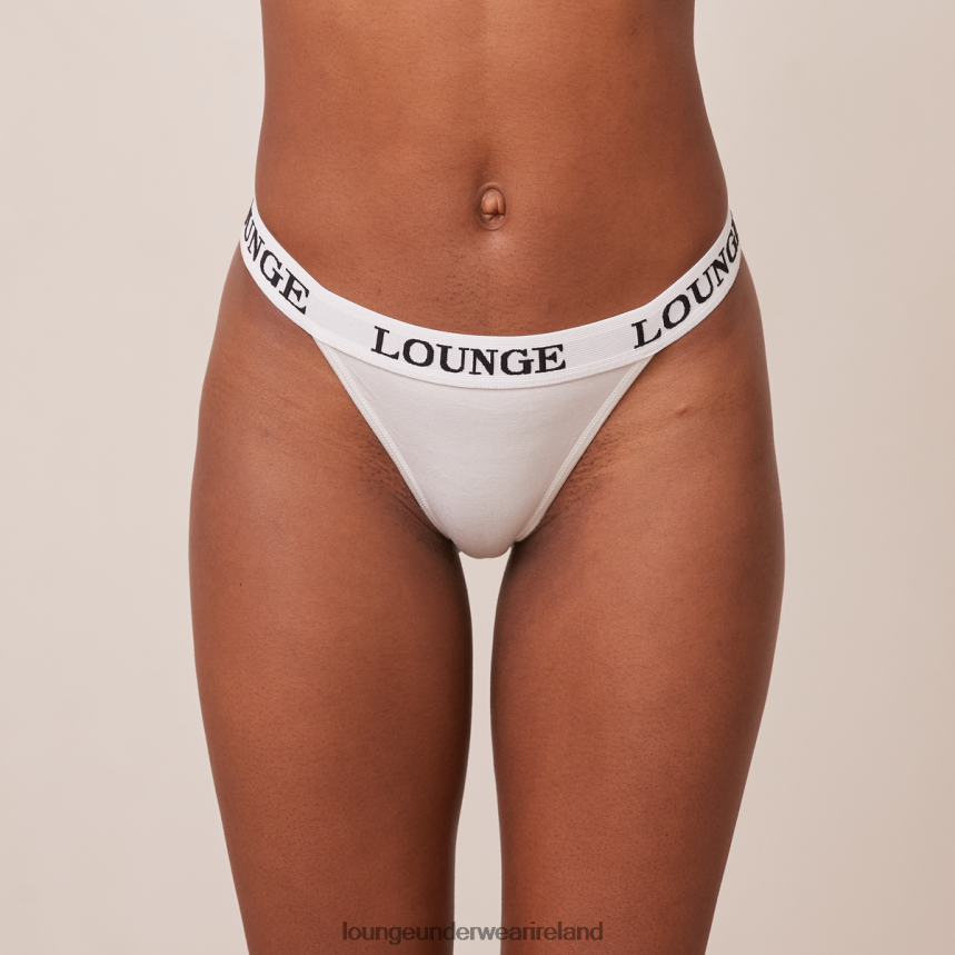 Lounge Underwear Women Bamboo Triangle Thong F2H42Z417 All White