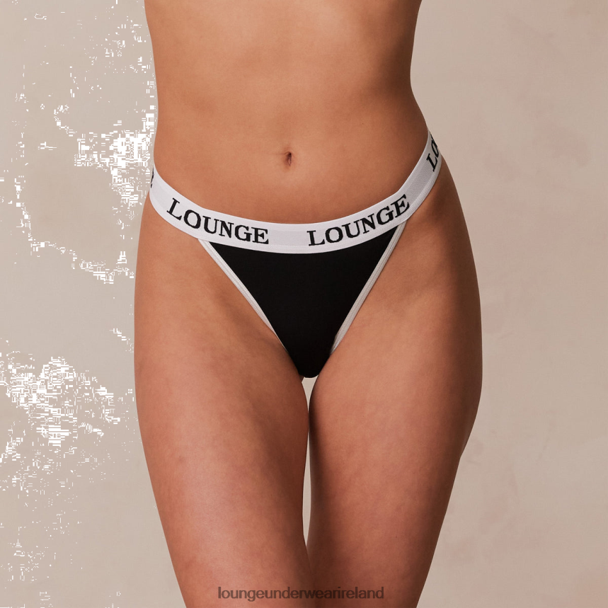 Lounge Underwear Women Bamboo Triangle Thong F2H42Z438 Black