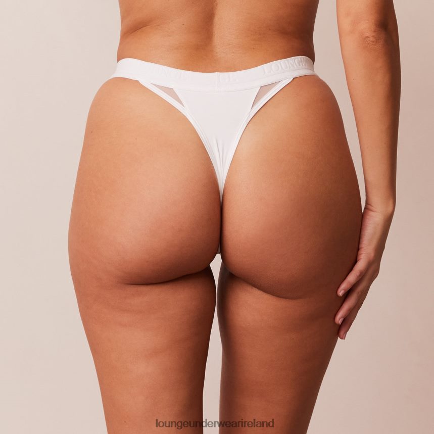 Lounge Underwear Women Contour Mesh Thong F2H42Z369 White