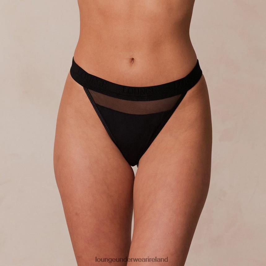 Lounge Underwear Women Mesh Thong F2H42Z402 Black